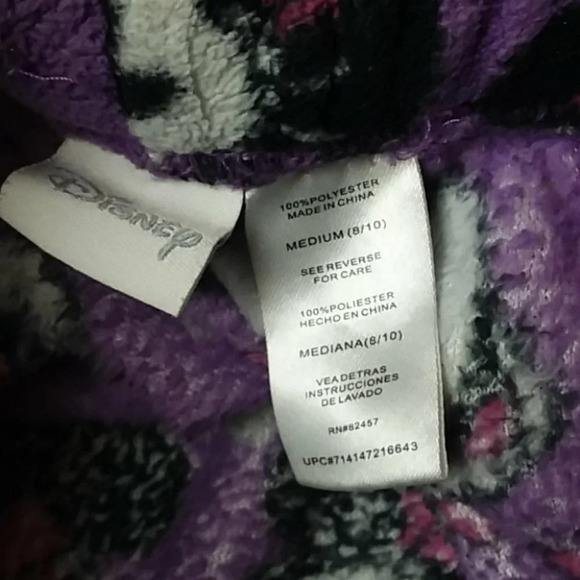 DISNEY MINNIE MOUSE PURPLE FLEECE PANTS - Picture 5 of 5